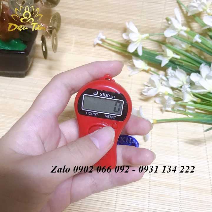 Máy đếm niệm phật mini tiện dụng có dây đeo cổ