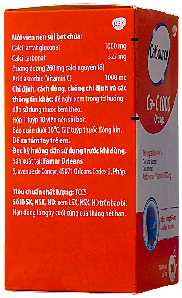 Dòng Calsource Hằng Ngày Dạng Viên Sủi Loại (Calsource và Calsource C)