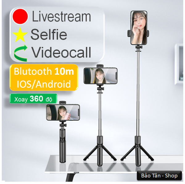 Gậy selfie Blutooth 680mm đế SLR 3 chân gá silicon chống trượt chụp ảnh tự sướng mọi lúc mọi nơi chất lượng cao cấp