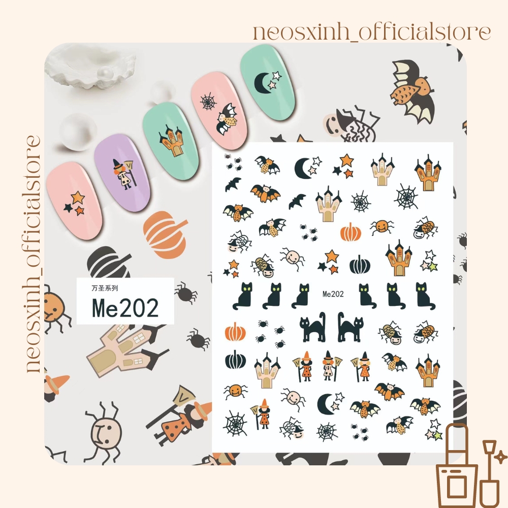 Sticker Dán Móng Tay Halloween - Hình Dán Móng - Neosxinh Nails