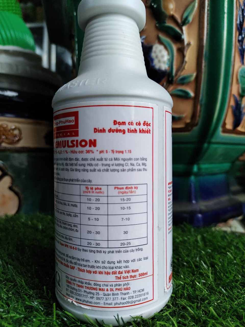Phân đạm cá Fish Emulsion của Mỹ chai 500ml