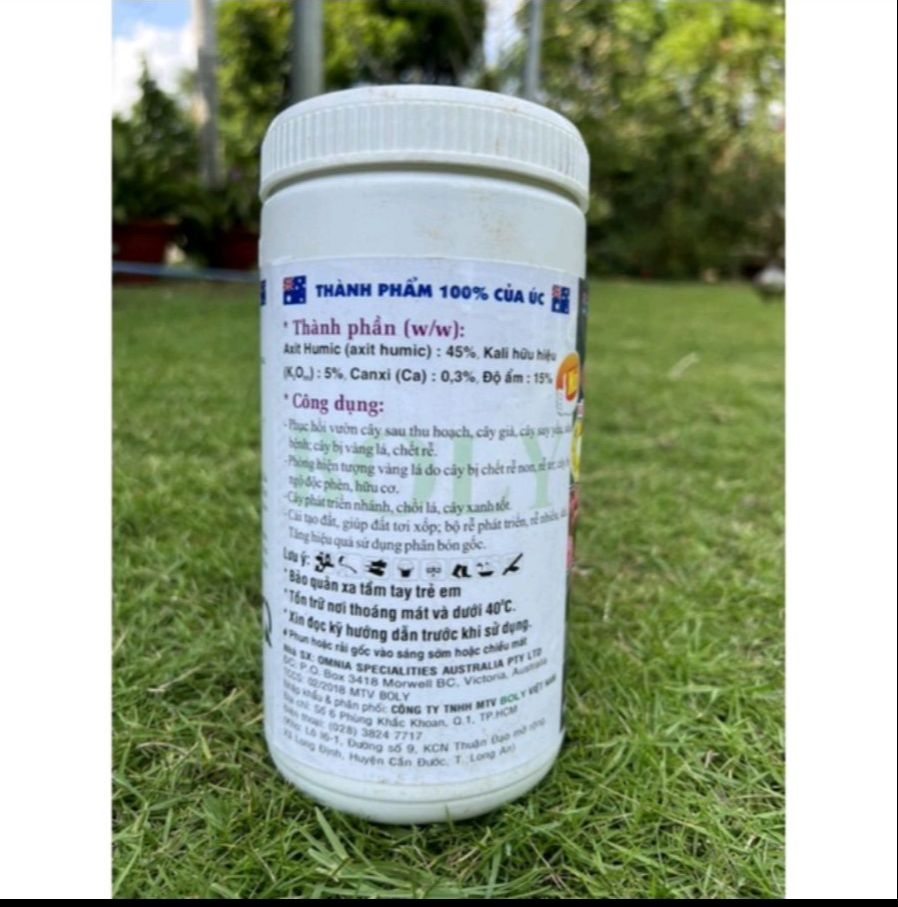 Phân bón lá sinh học Boly OMNIGRO (humic Úc) hộp 1kg