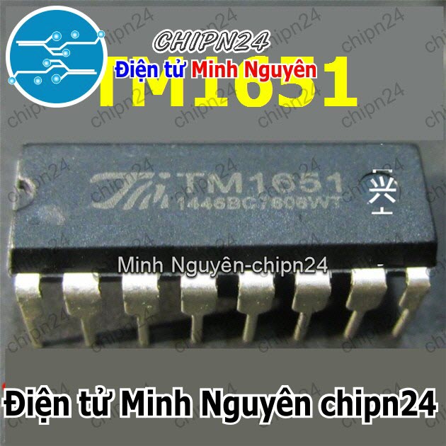 [2 con] (DT) IC TM1651 DIP-16 Hàng Tốt (1651) - HH003465
