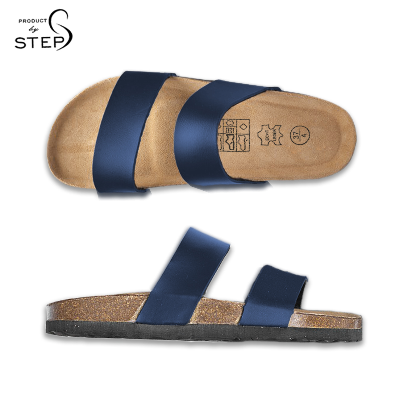Dép đế trấu Quai đôi Si Giả da (Size 35-45)