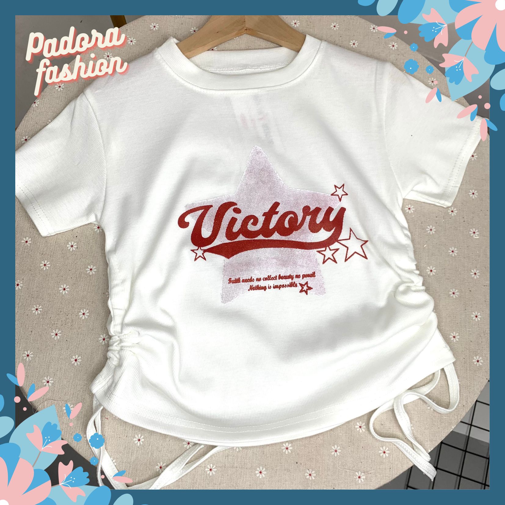 Áo thun nữ dây rut mặc 2 babytee hoắc croptop Padora-A220