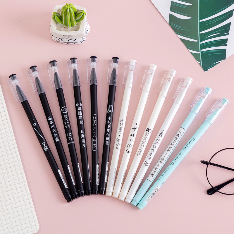 combo sỉ 4 bút gel chữ cute