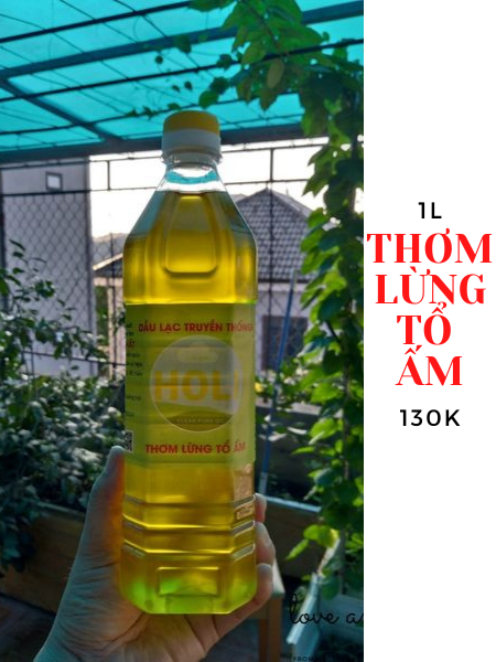 Dầu lạc nguyên chất ép lạnh Holi 1L
