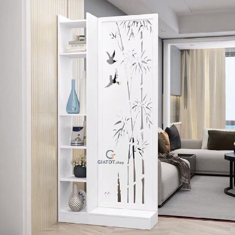 Vách ngăn liền kệ hình cây trúc sang trọng GTS332