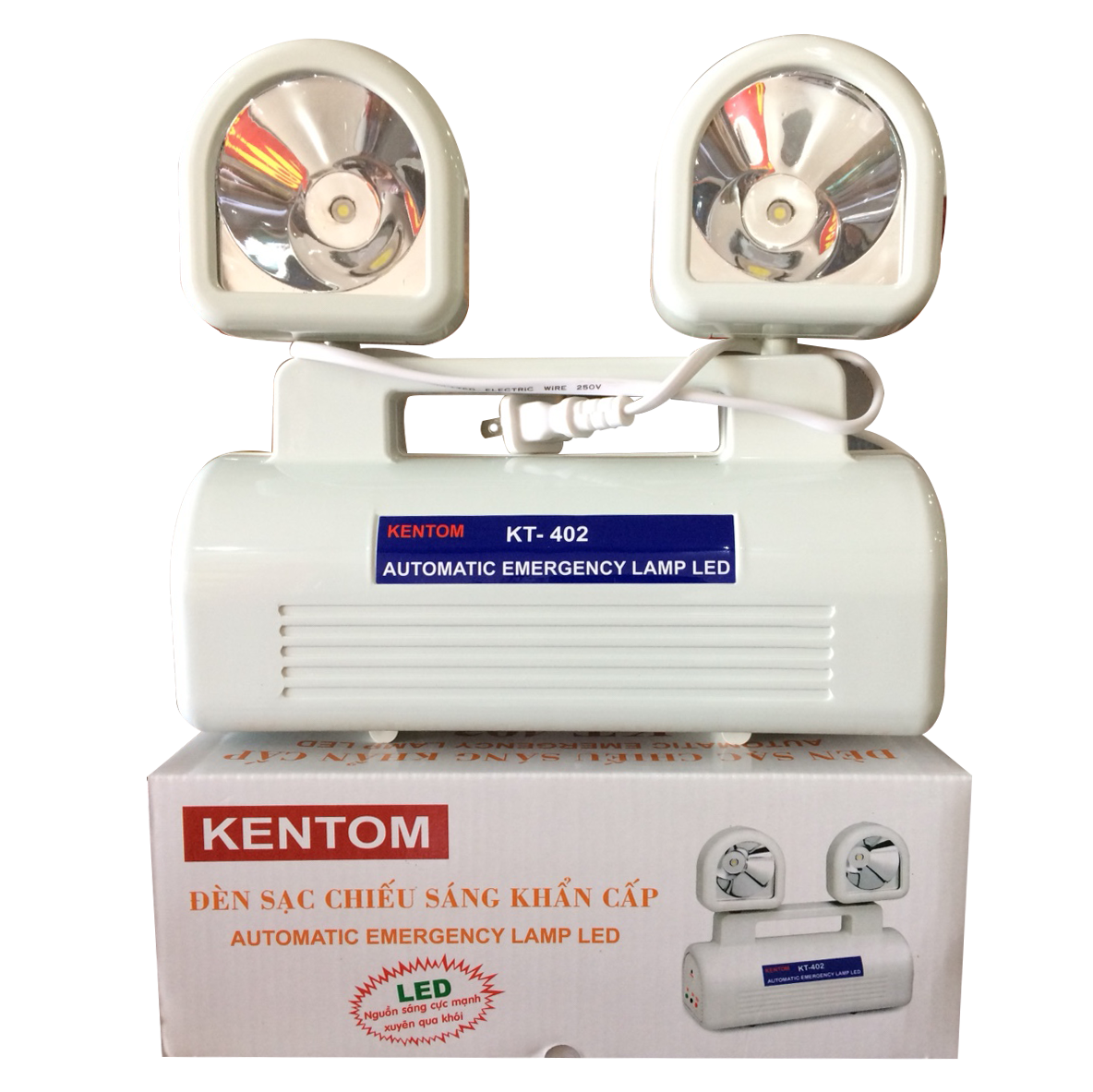 [HCM]Đèn sạc chiếu sáng khẩn cấp KENTOM KT 402