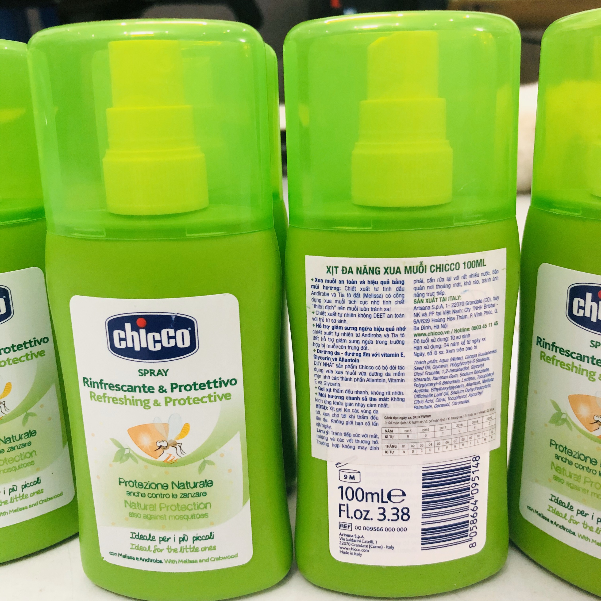 Xịt chống muỗi Chicco extra 100ml date 2025