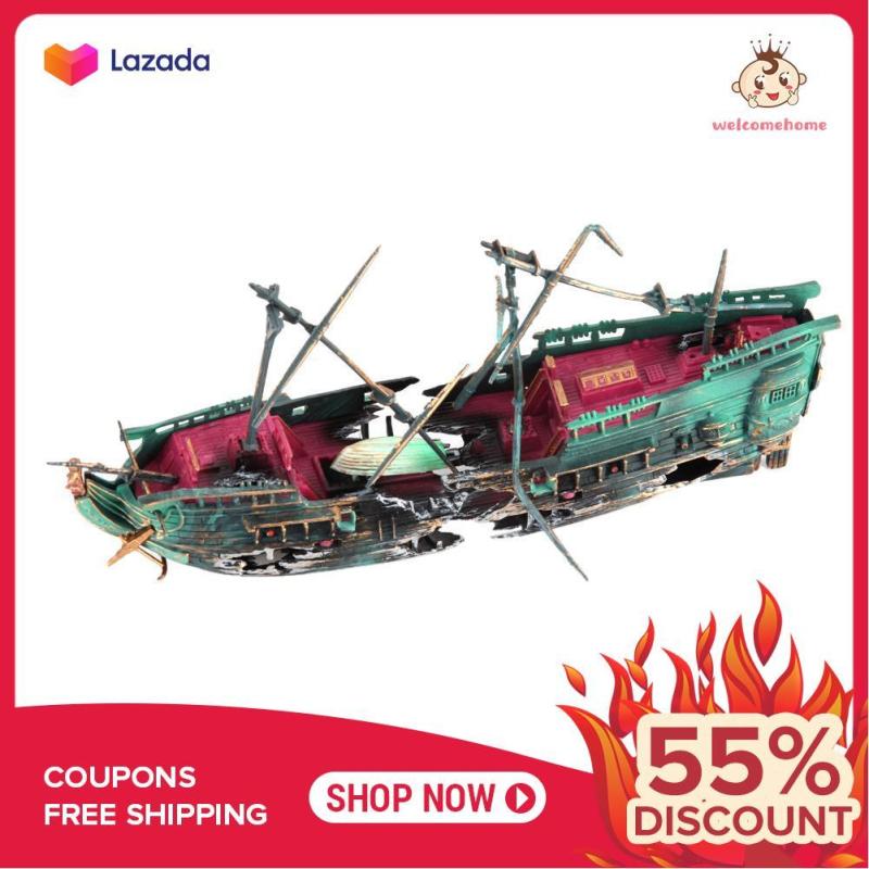 Đồ trưng bày thuyền đắm trọng bể cá