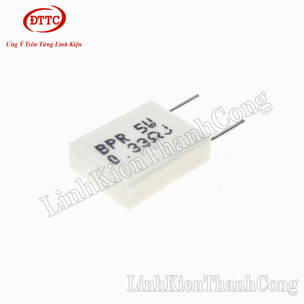 Điện trở sứ 5w loại đứng 0.1r 0.22r 0.33r 0.47r 5.6r 10r 22r 100r 1k 5w