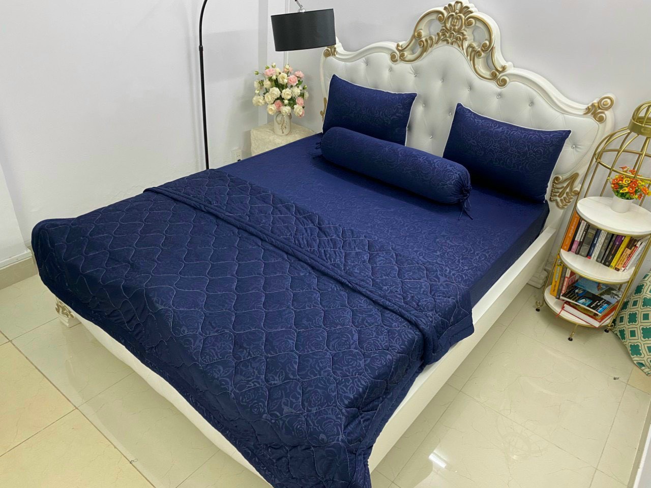 BỘ DRAP GA THUN GẤM CHẤT BAO ĐẸP MÁT KHÔNG MỀN