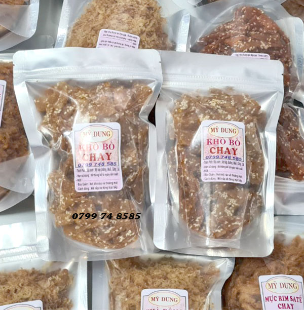 Khô Bò Chay 200gr Nhà Làm DATE 6 THÁNG [ SẢN PHẨM ĐƯỢC RA LÒ MỖI NGÀY]