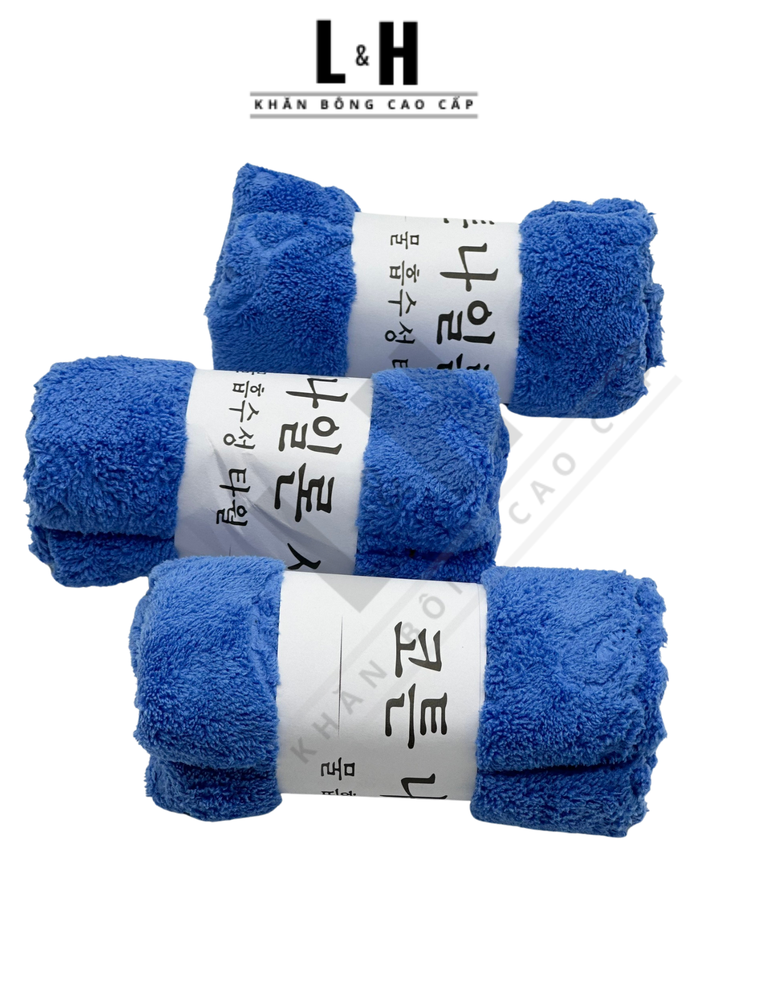 Khăn mặt lông cừu, màu trơn, KT 30x50cm