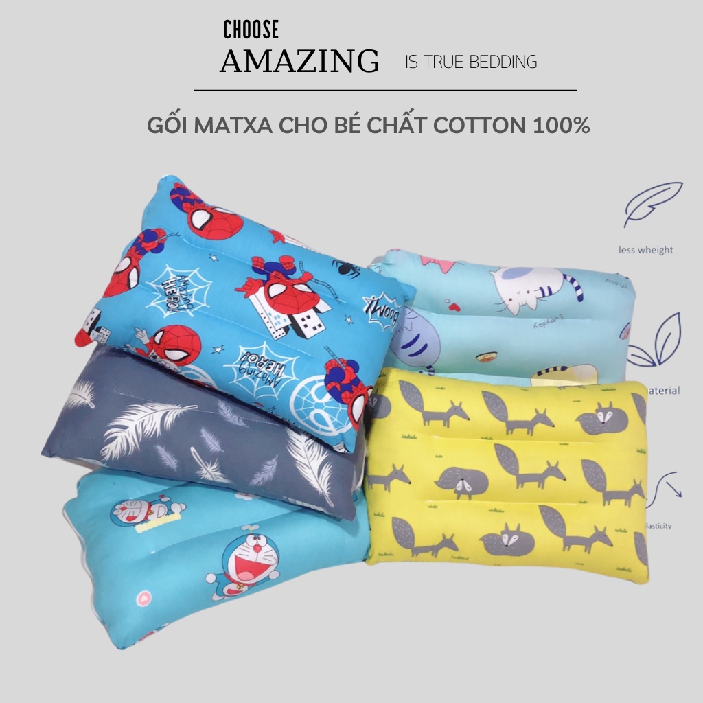 Gối Matxa trẻ em vải cotton 100%