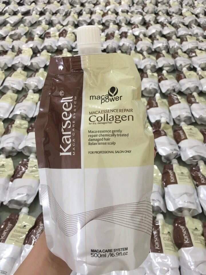 [HCM]Hấp phục hồi Tóc Collagen Karseell Maca