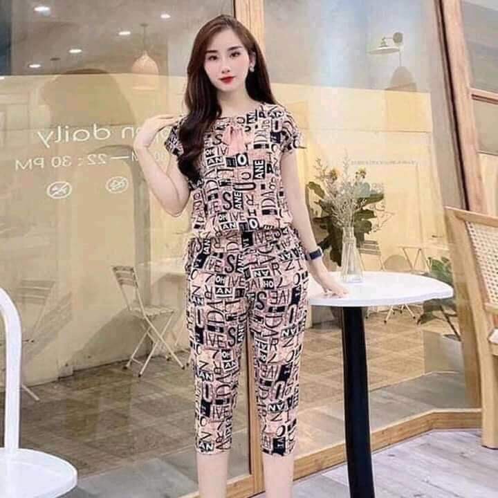Đồ bộ dài, set ngủ dài, pizama mặc nhà, chất lụa hàn.