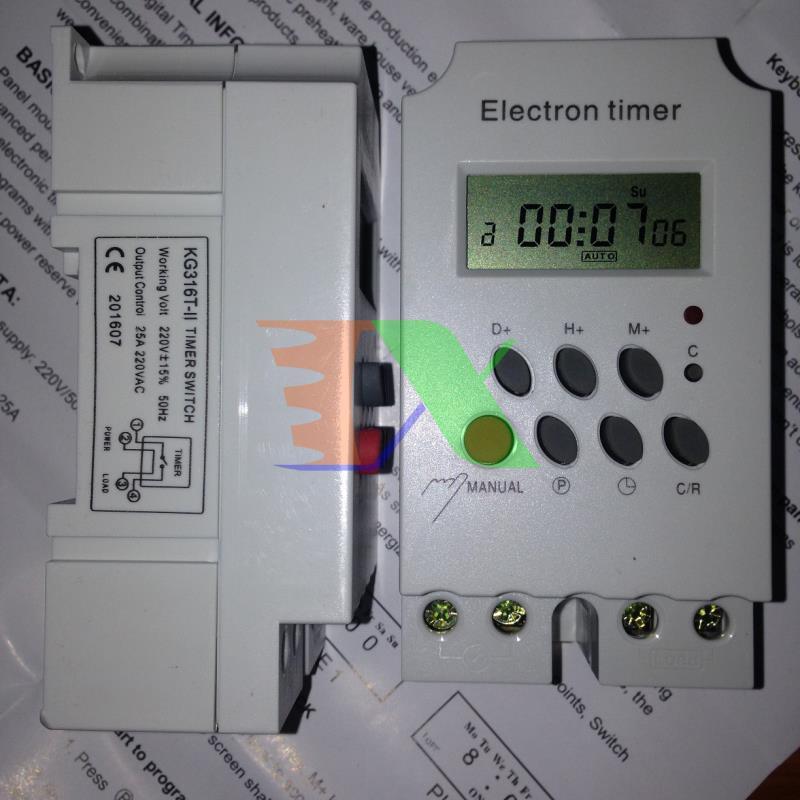 Device electronic timer kg316t-ii 16 mode, ổ plug timer direct load power 5000W