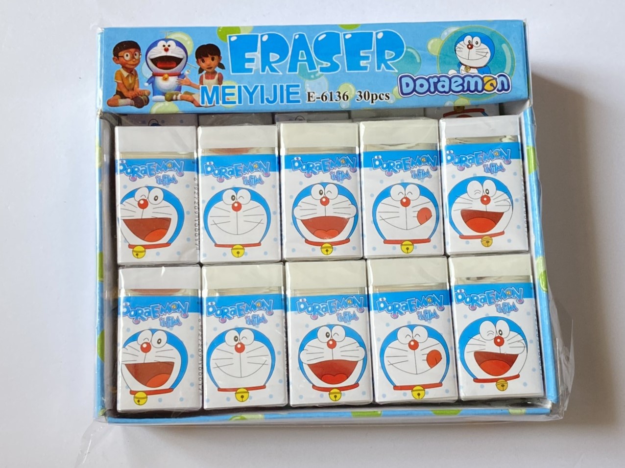 [HCM]Bộ 5 cục Gôm trắng Trái cây/ Doremon