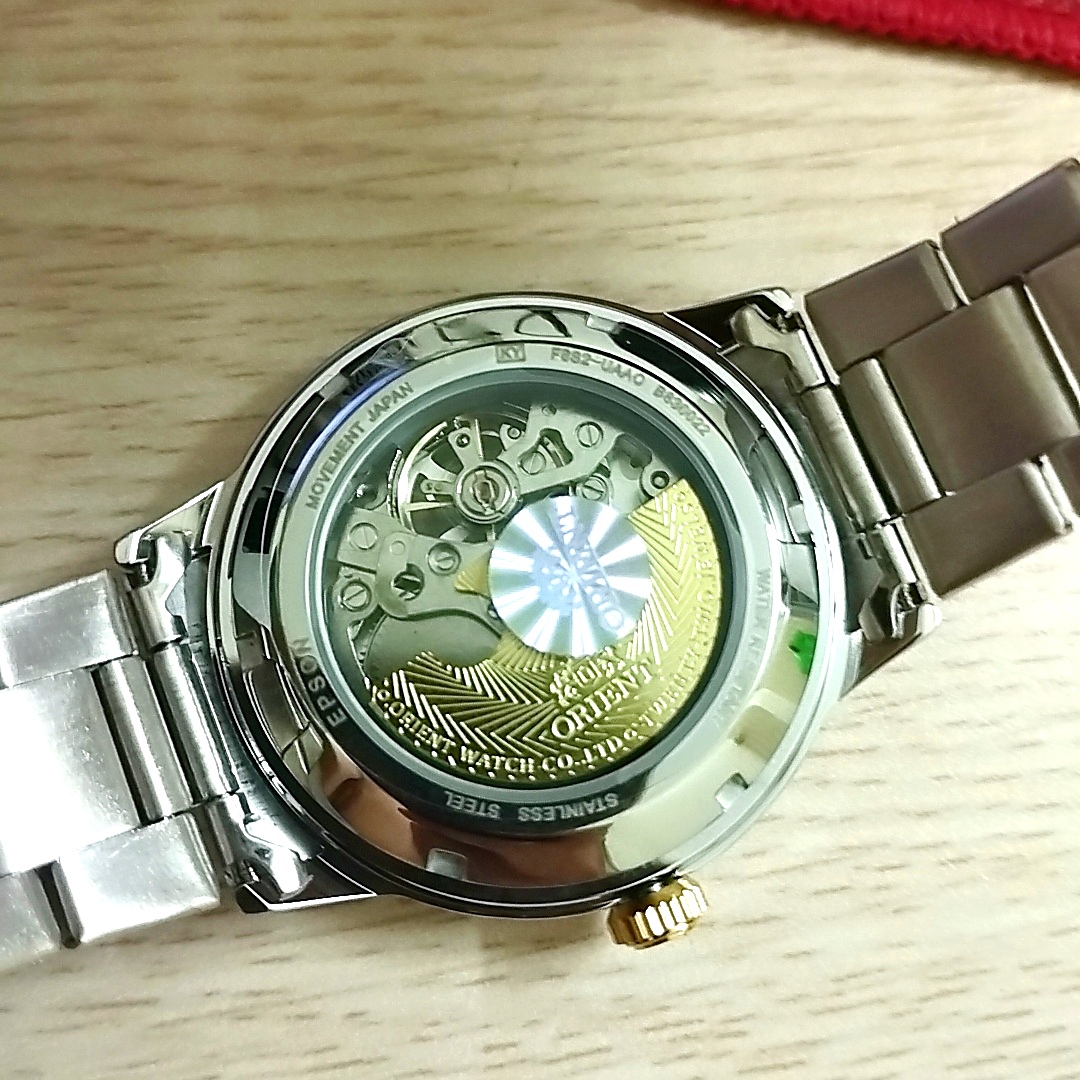 Đồng hồ cơ nam automatic Orient lộ cơ dây thép máy Nhật