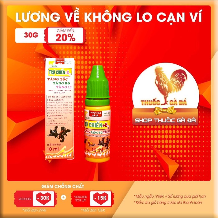 Trợ Chiến + B12 [10 ml] Tăng tốc, tăng bo, lì đòn