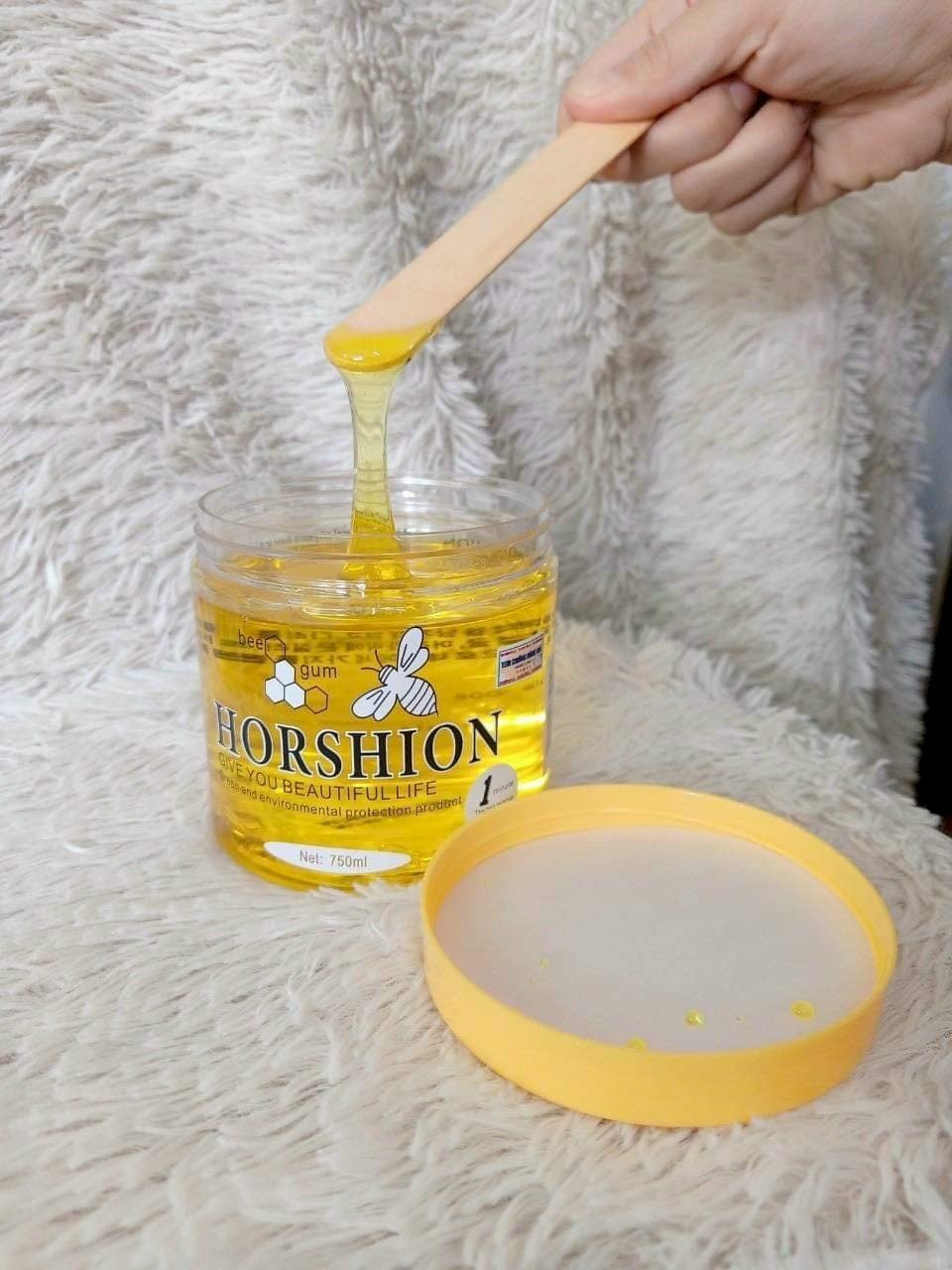 Sáp Wax Lông Lạnh Horshion [750ml] + Giấy Wax Lông