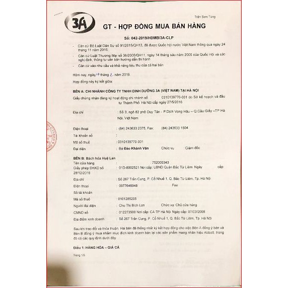 Lốc 6 chai Ensure nước Vani