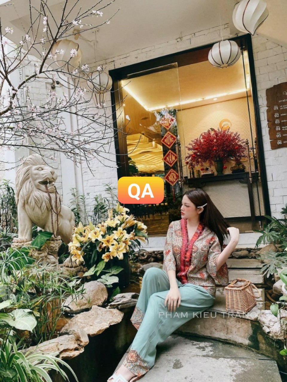 Sét bộ bà ba lụa thổ cẩm -QH TK