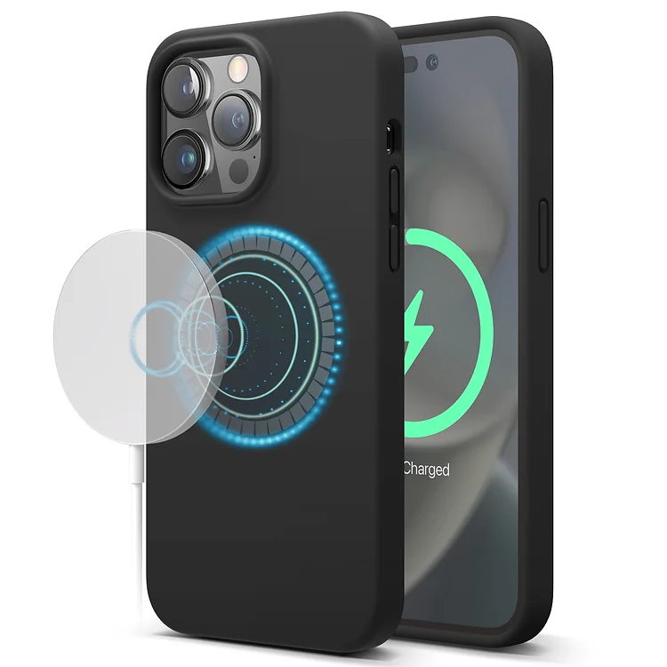 Ốp lưng cho iphone 14 series elago sạc từ tính bám dính silicone case chống bám mồ hôi