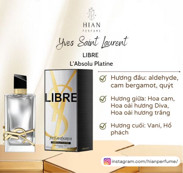 Nước hoa chiết nữ YSL Libre L'Absolu Platine 5ml | 10ml