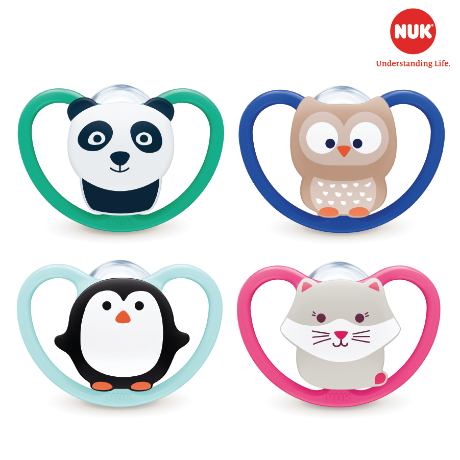 BỘ 2 TI GIẢ NUK SPACE SILICONE 6-18M