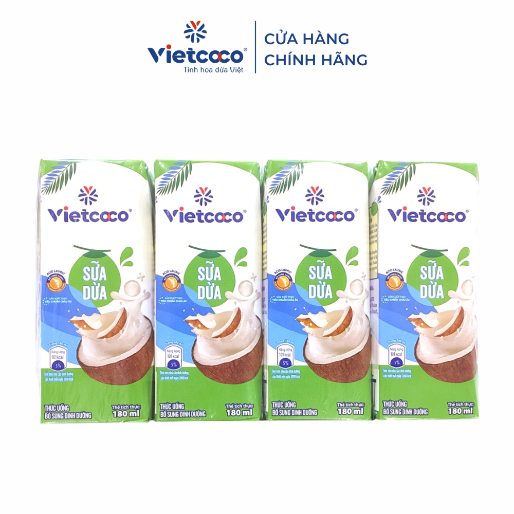 Sữa dừa UHT Vietcoco 180ml-Lốc 8