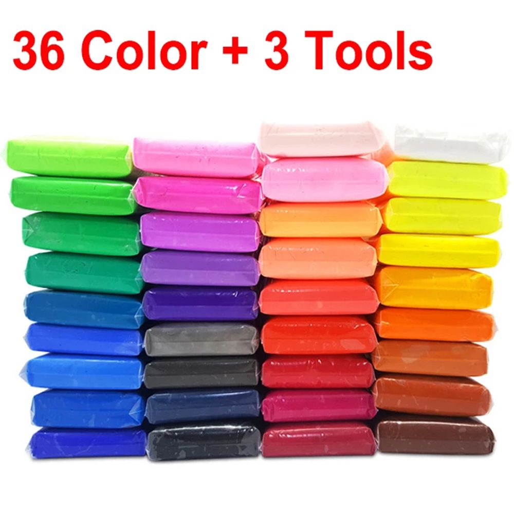XAVIE Thủ công Chống căng thẳng Đất sét mềm Đầy màu sắc Đất sét polymer Đồ chơi 5D Slimes siêu nhẹ Đất nặn 36 màu sắc Slimes Nhựa khô trong không khí