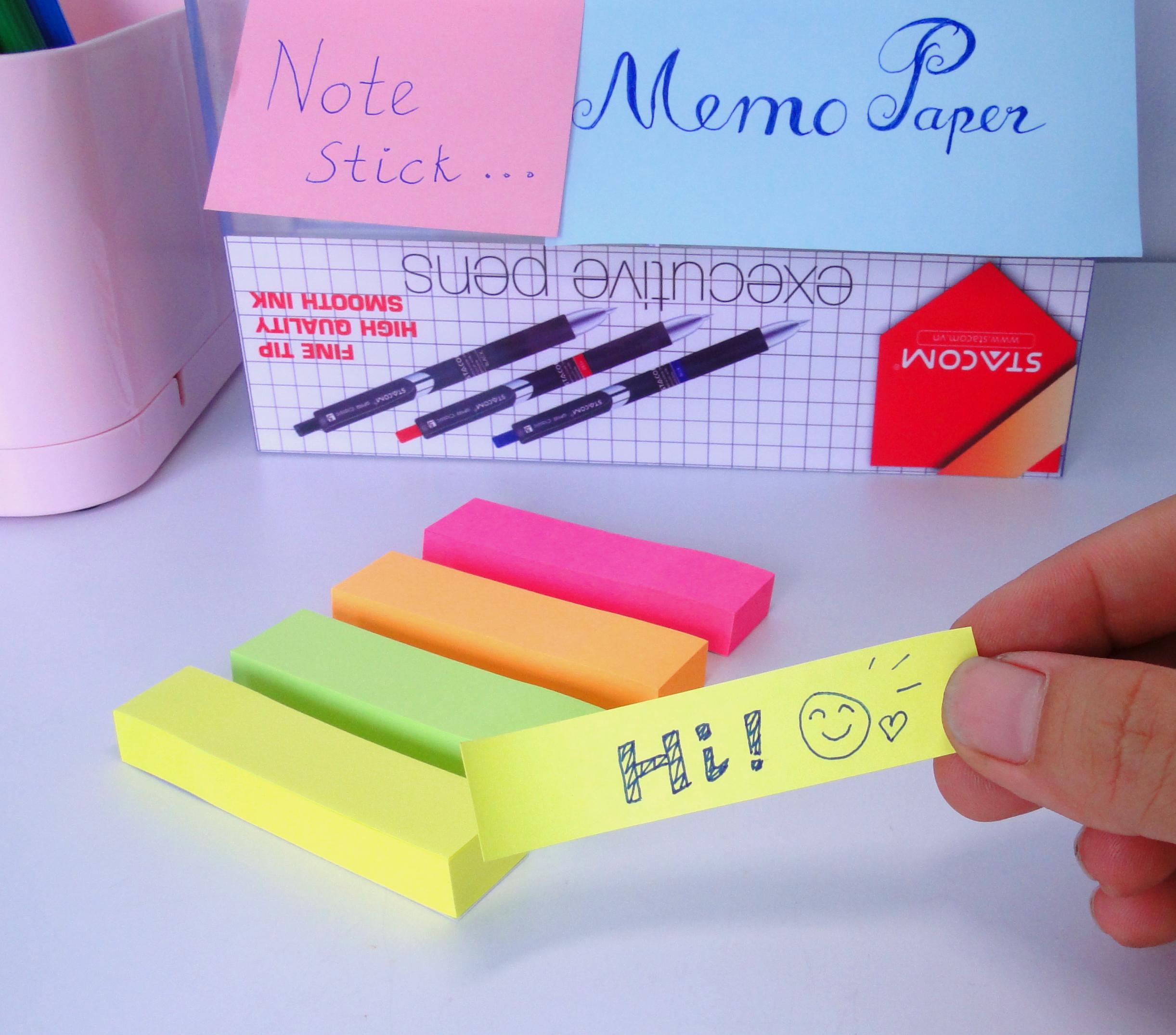 Giấy Note Ghi Chú STACOM Màu Neon Kích Thước 19*76mm - M1976NM