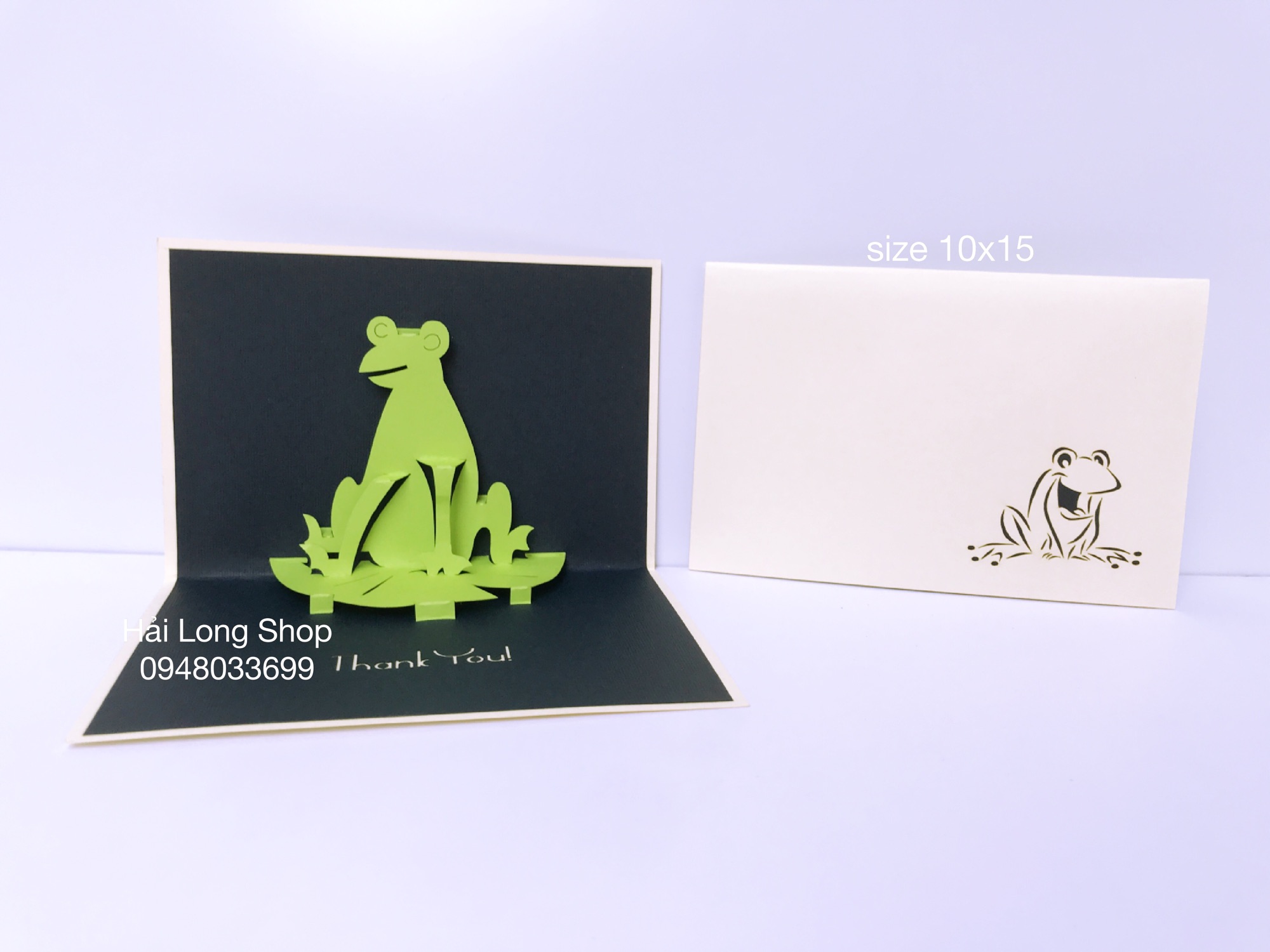 Con Ếch - Frog - Thank you - Thiệp 3D