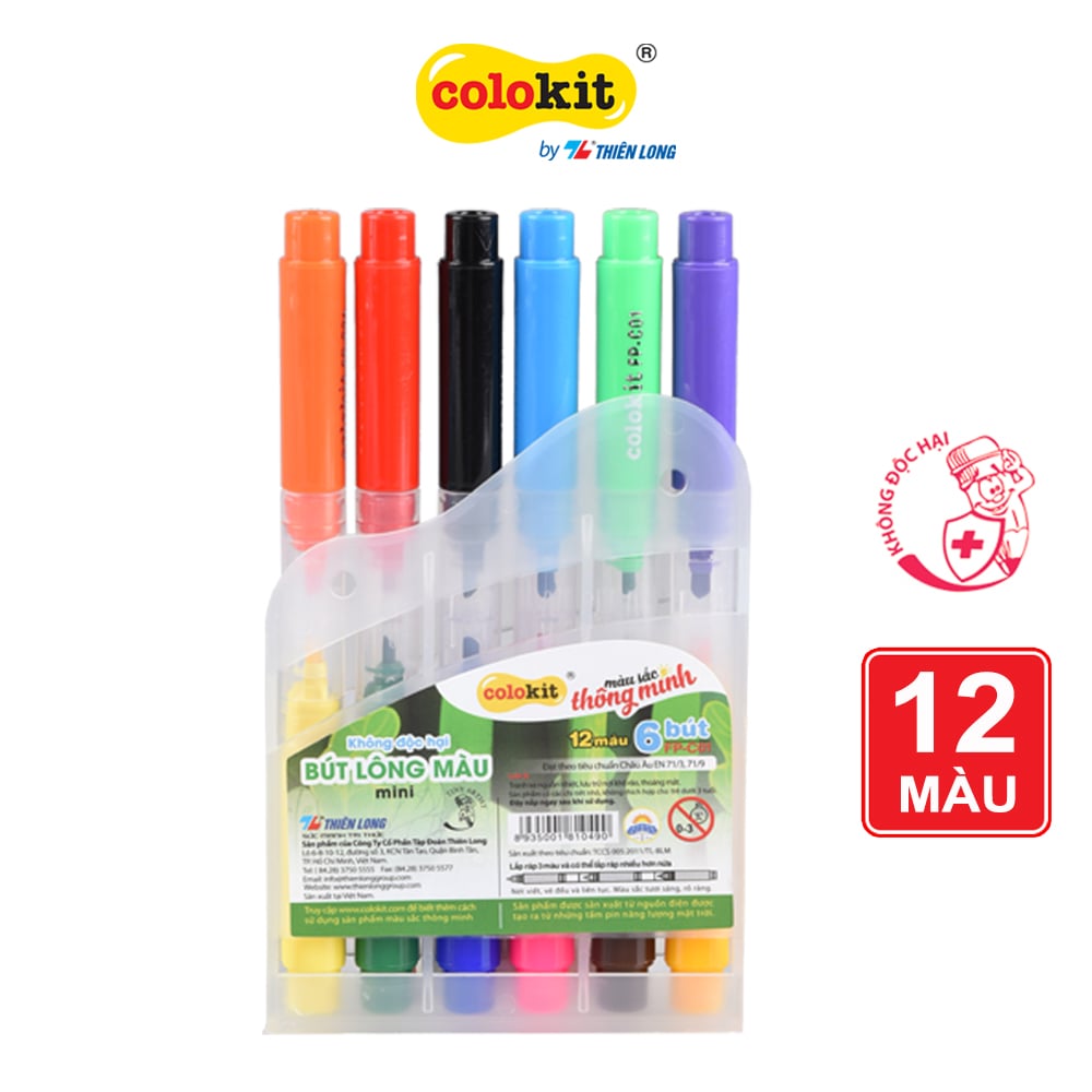 Bút lông 2 đầu colokit fp-c01