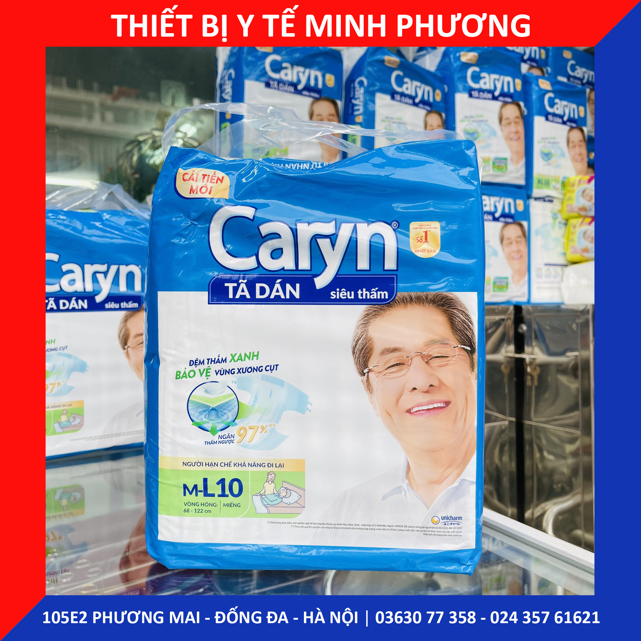 [CHÍNH HÃNG] Bỉm - Tã dán siêu thấm CARYN Size M, ML, XL
