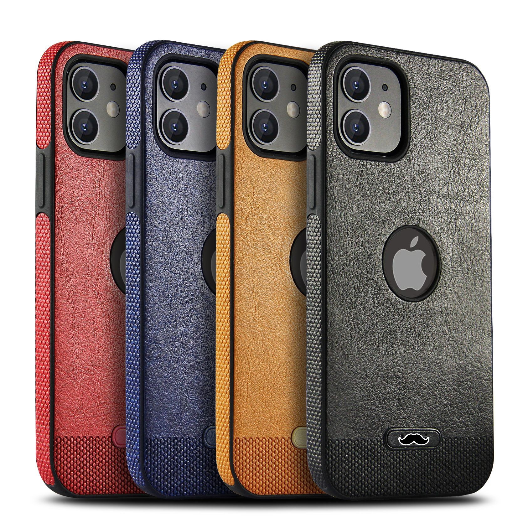 Ốp lưng da cho iPhone 11, 11Pro, 11Pro Max có hở logo mặt lưng