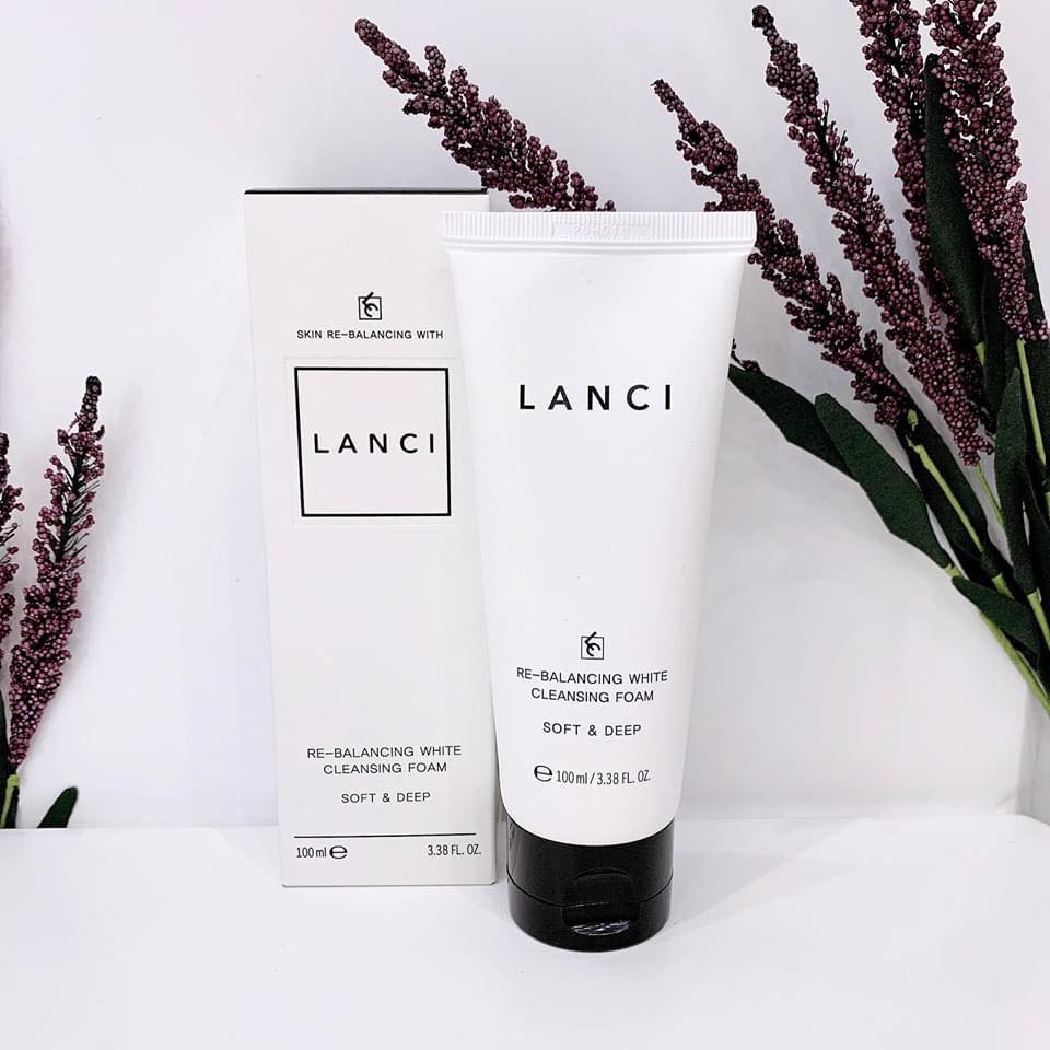 Sữa rửa mặt lanci re-balancing white cleansing foam 100ml - phuong huyen store