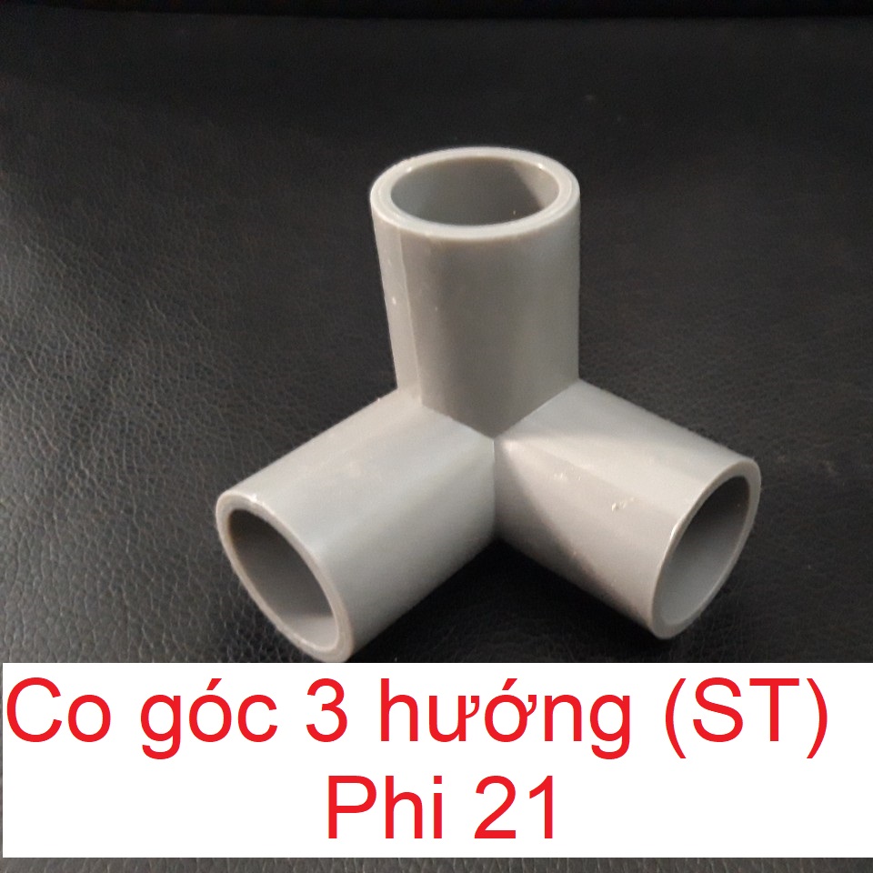 Set 10 cái co góc 3 hướng phi 21mm nhựa Bình Minh hoặc Siêu Thành