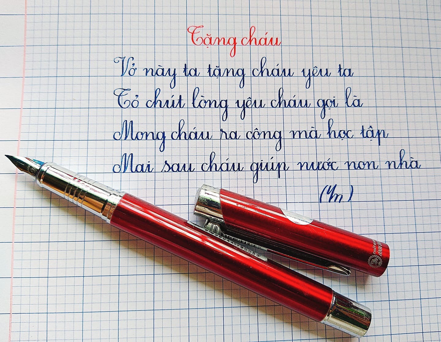 Bút máy Thầy Ánh SH005 ngòi mài thanh đậm