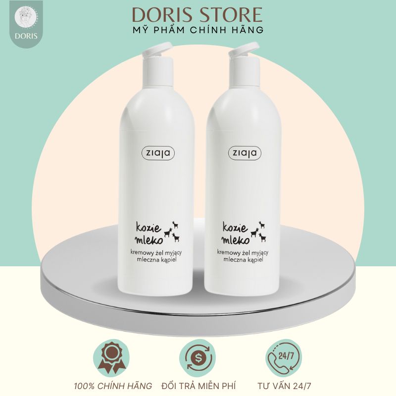 [500ml] Sữa Tắm Ziaja mleko Trắng Da Sữa Dê
