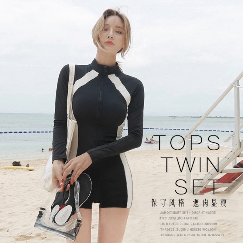 Bikini đồ bơi nữ dài tay liền thân có đệm mút