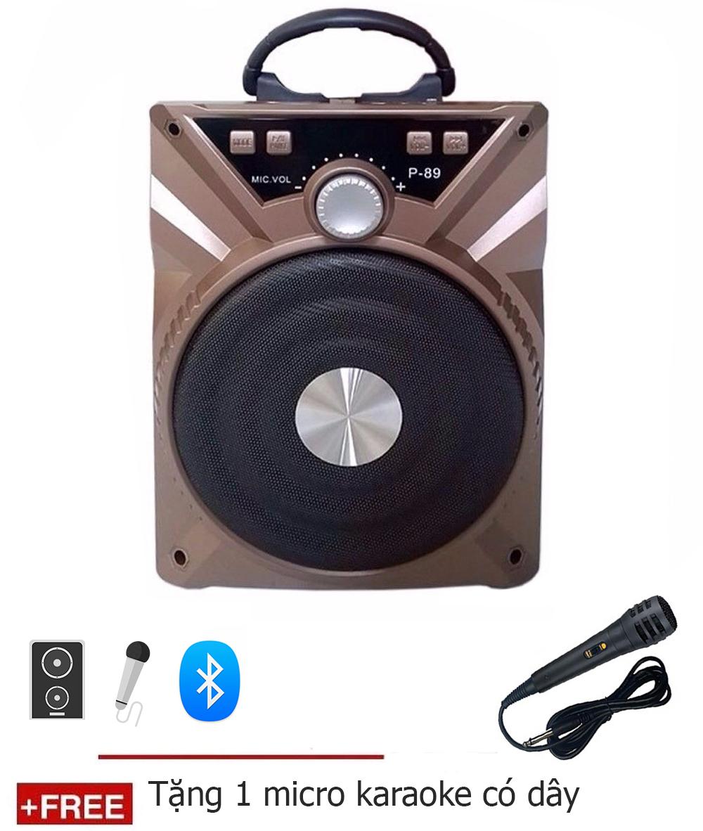 Loa bluetooth hát karaoke P87 P88 P89 tặng 1 micro hát karaoke