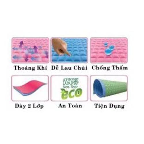 tấm (chiếu) lót cao su, nệm cao su, nệm nước chống thấm cuddles loại tốt (hàng nhập malaysia) đạt chuẩn chất lượng cho bé (60x90) 7