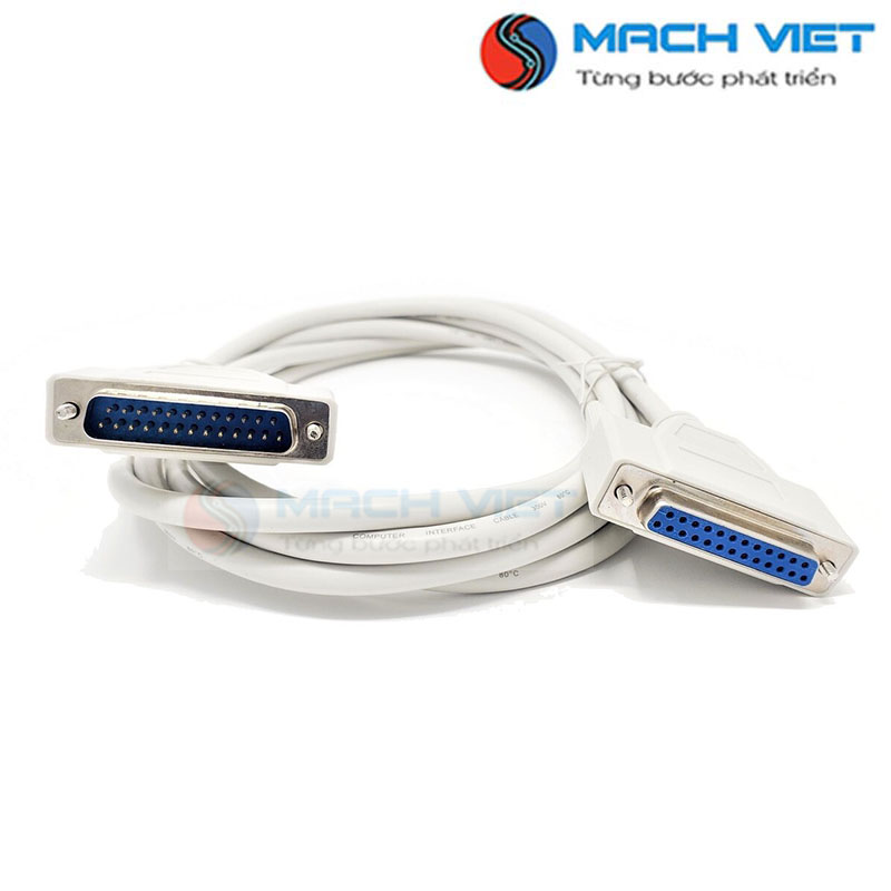 Cáp LPT DB25 2 đầu đực - cái (25 chân) dài 1.5 mét