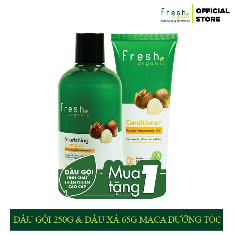 Combo Dầu Gội 250g & Dầu Xả 65g Fresh Organic Macadamia dưỡng tóc giá rẻ
