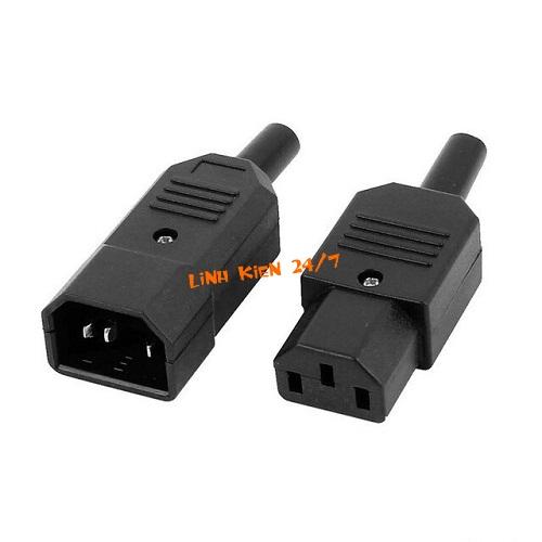 Đầu jack nối nguồn ac 3 chân loại đực cái