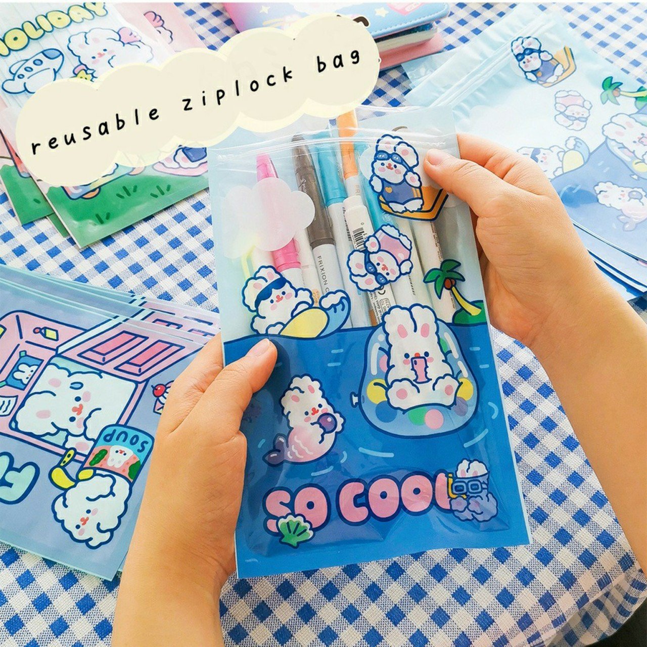 SET 02 TÚI ZIP PVC ĐỰNG ĐỒ DÙNG CÁ NHÂN